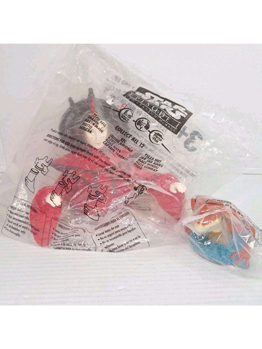 Star Wars Episode I 1999 Queen Amidala Topper Cup & Jar Jar Binks Squirter Toy